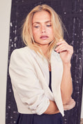 Volacc Crop Blazer | Bone