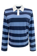 Polo Ls Shirt | Navy Blue Stripes
