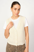 Kirby Knit Vest |  Ecru