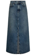 Darin Long Slit Skirt 34148 | Denim Blue