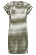 Ulla Stripe Tshirt Dress | Army White Stripe