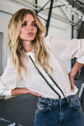 Francisca Dot Lace Shirt 35728 | Off White