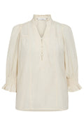 Aila Frill Ss V-Blouse 35866 | Off White
