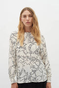 Baititw Blouse | Non Color Silouette Lines