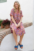 Luna S/S Kaftan Tunic | Royal Berry