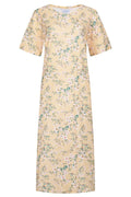 Alma Tshirt Dress | Yellow Green Flower