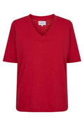 Ulla Ss Vneck Tshirt | Red