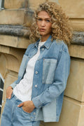 Lydia Block Shirt  |  Mid Blue