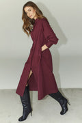 Poppy Shirt Long Dress 36526 | Winered