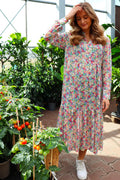 Maggie Ls Dress | Pink Flower