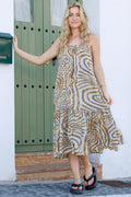Luna Panel Strap Dress | Blue Zebra