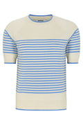 Srmarla Ss O-Neck Stripe Knit | Vista Blue