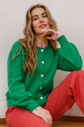 Bella Knit Cardigan | Green