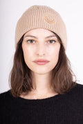 Smiley Face Beanie | Taupe