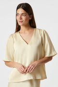 Largo Heavy Sateen Blouse | Light Yellow