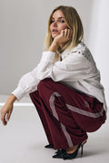 Aminacc Crease Pant | Burgundy