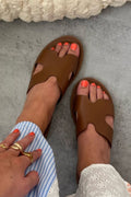 Ivy - Leather Slippers | Cognac