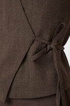 Samara Melange Waistcoat | Brown Melange | Vest fra Neo Noir