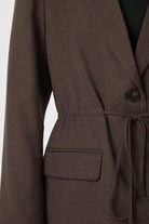 Jemmie Melange Blazer | Brown Melange | Blazers fra Neo Noir