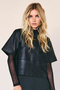 Phoebe Leather Tee 35732 | Black
