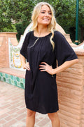 Odette Offshoulder Dress | Black