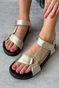 Carrie Leather Sandal | Gold