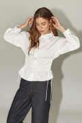 Poppy Eyelet Tie Shirt 35180 | White