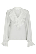 Aminea Ruffle Blouse | White