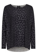 Alma Ls Top | Deep Dark Grey Leo