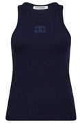 Sahara Embroidery Tank Top 33151 | Navy