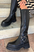 Follow And Rock Long Boot | Black