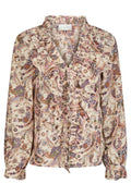 Ivey Art Paisely Blouse | Creme