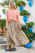 Luna Maxi Frill Skirt | Blue Zebra