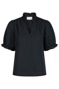 Odesa Linen Blouse | Navy
