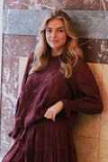 Ebba S Voile Blouse | Burgundy