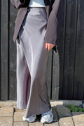 Vicky Heavy Sateen Skirt 159588 | Dark Grey