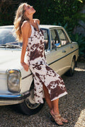 Kamran Cow Print Dress | Brown