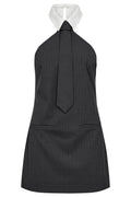 Tiedy Dress 204564 | Medium Grey Mel Offwhite
