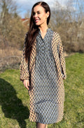 Luna Pleat Tunic Dress | Semistone Grey