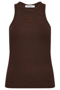 Sahara Embroidery Tank Top 33151 | Mocca