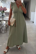 Sun Ruffle Dress | Olive
