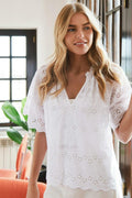 Odet Embroidery Blouse | White