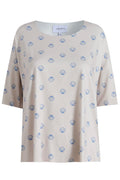 Alma Tshirt | Ivory Cobolt Shell
