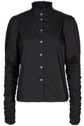 Sandy Poplin Puff Shirt | Black