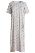 Alma Tshirt Dress | Ivory Cobolt Shell
