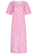 Alma Tshirt Dress | Pink Cherry