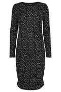 Alma-Long-Dress | Black Silver Dot