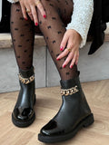 Flower Eyes  | Black Gold Patent