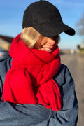 Downy Plain Scarf | Red