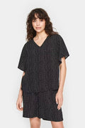 Ebuasz Blouse | Black Mini Dot
